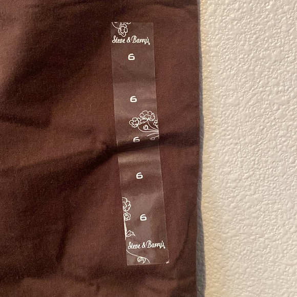 NWT Brown Wide Leg Stretch Capri Size 6 - Picture 6 of 9